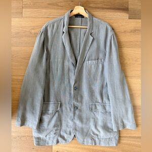 Z Zegna 100% Linen Sport Coat Suit Blazer Men’s Large Size 56 Made in Italy